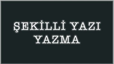 şekilli yazı yazma